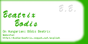beatrix bodis business card